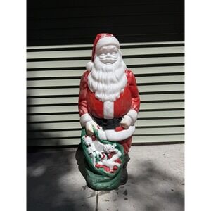 Vintage Empire 48" Santa Blow Mold Green Toy Bag Sack Empire Christmas Gifts